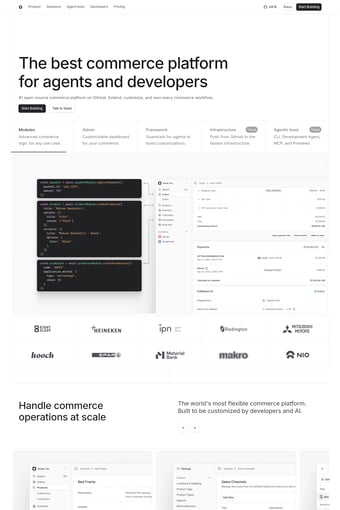 Medusa landing page
