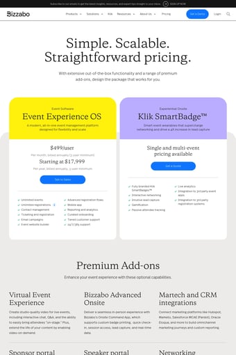 The No. 1 event software for B2B conferences landing page