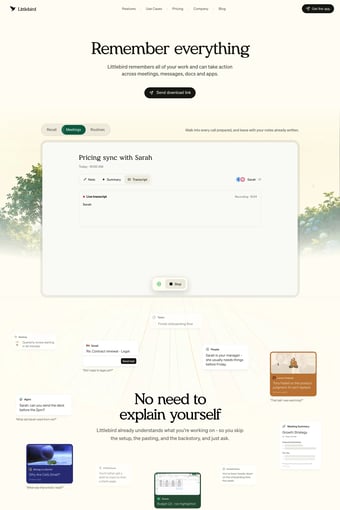Littlebird landing page