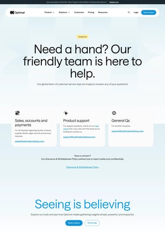 UX Research & Design Testing Platform | Optimal Workshop landing page