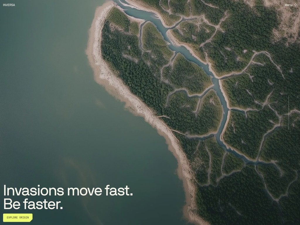 Inversa desktop landing page