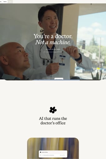 Lassie — AI That Runs the Doctor's Office landing page
