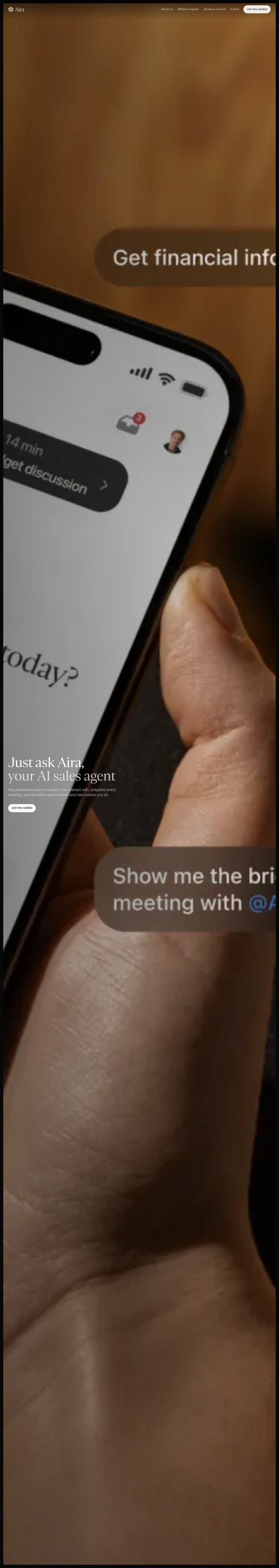 Aira desktop landing page