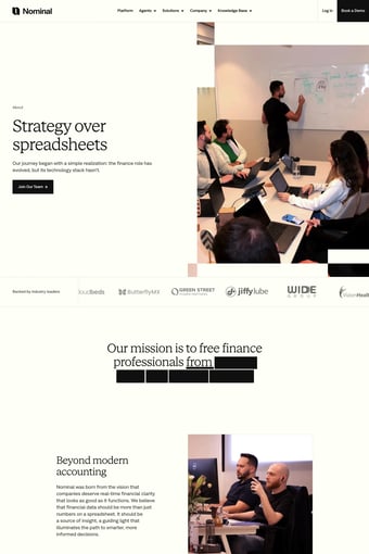 Nominal | Agentic AI Platform That Runs Your Accounting landing page