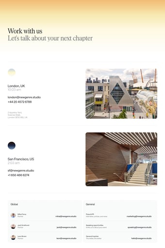 New Genre landing page
