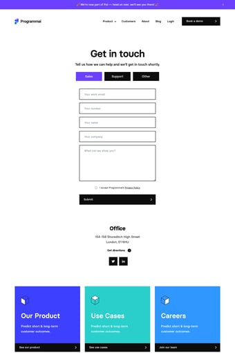 Home — Programmai landing page