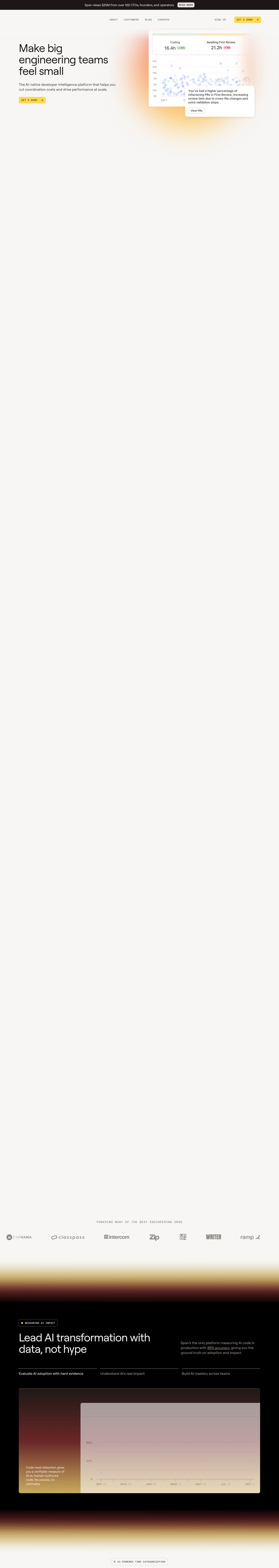 Span desktop landing page