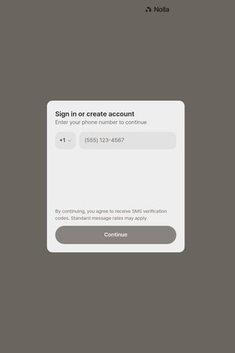 Nolla landing page