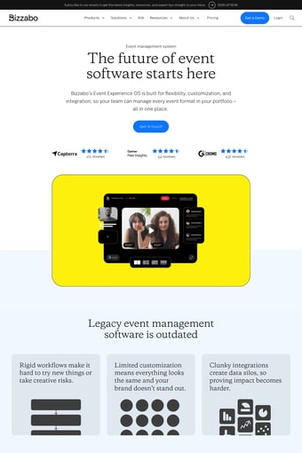The No. 1 event software for B2B conferences landing page