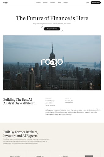 Rogo landing page