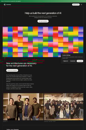 Cartesia landing page