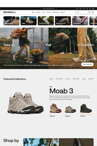 Merrell Official: Top Rated Hiking Footwear & Outdoor Gear landing page