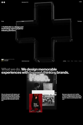 ++hellohello — Design & Technology Agency landing page