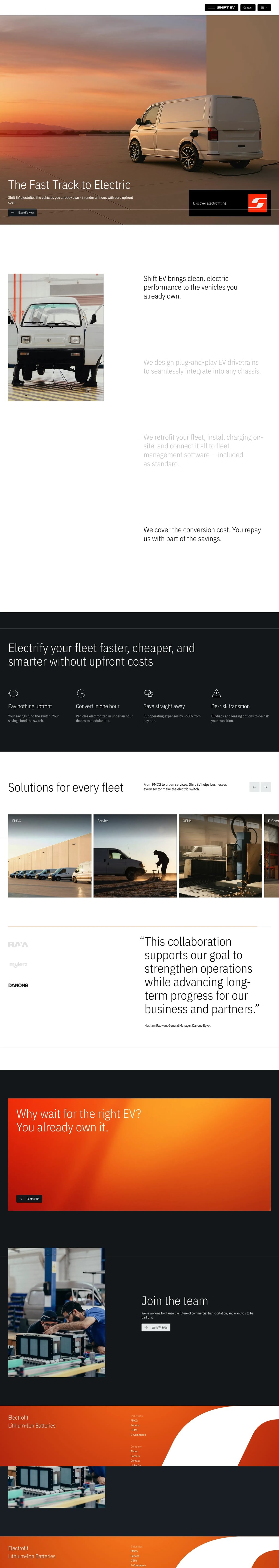 The Fast Track to Electric desktop landing page