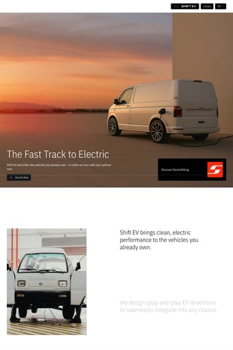 The Fast Track to Electric landing page