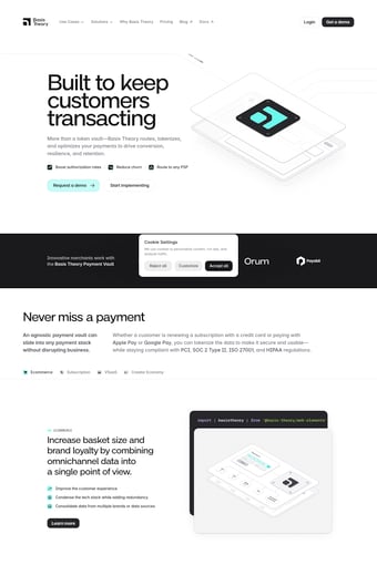 Basis Theory landing page