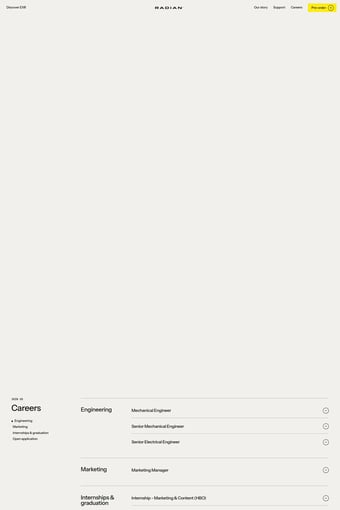 Radian | Electric Enduro Motorcycle | Pre-Order Now landing page