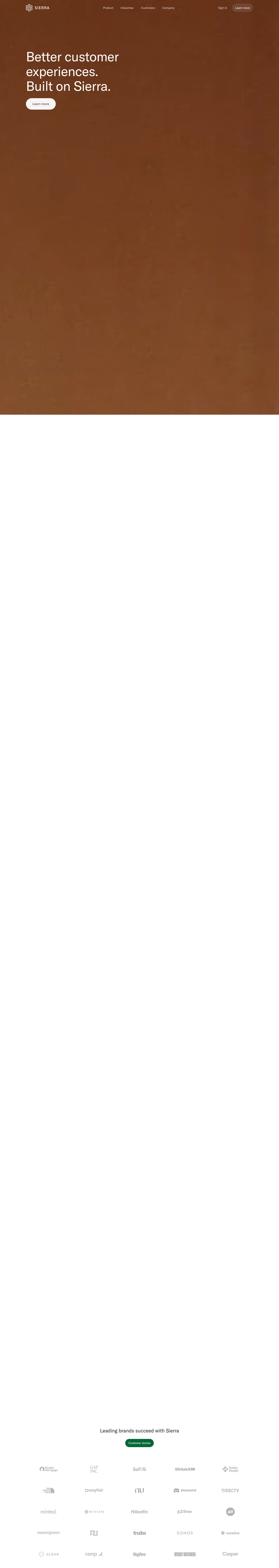 Sierra desktop landing page