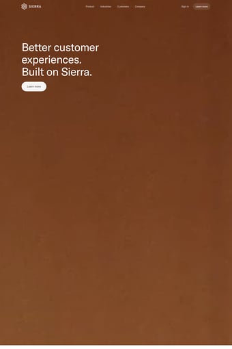 Sierra landing page