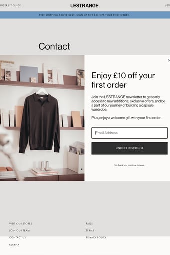 LESTRANGE landing page