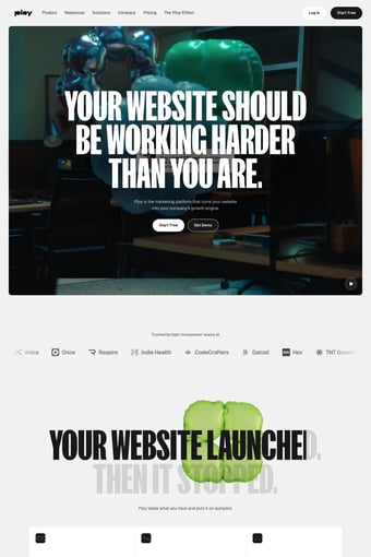 AI Marketing Platform for Website Growth | Ploy landing page