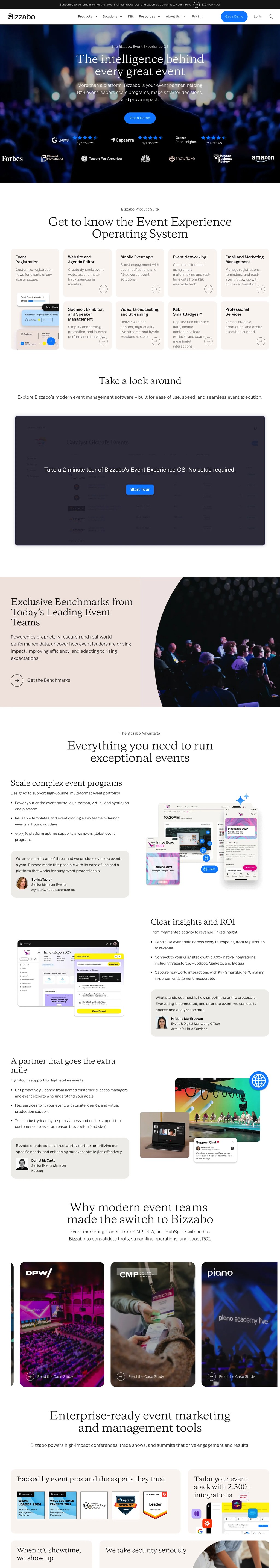The No. 1 event software for B2B conferences desktop landing page