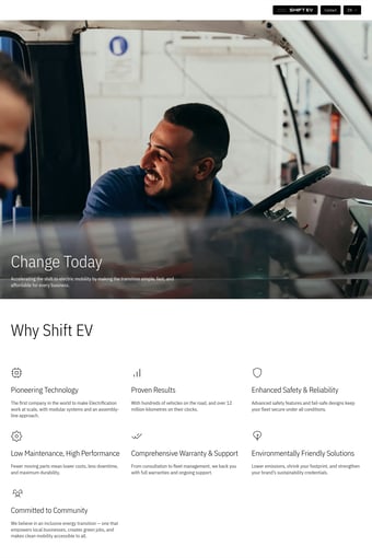 The Fast Track to Electric landing page