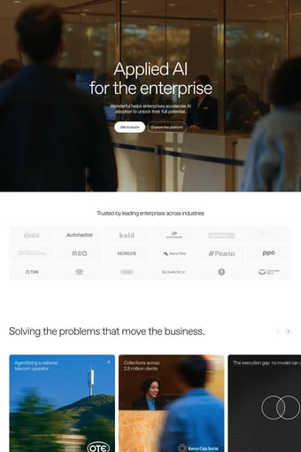 Wonderful | The Enterprise AI OS landing page