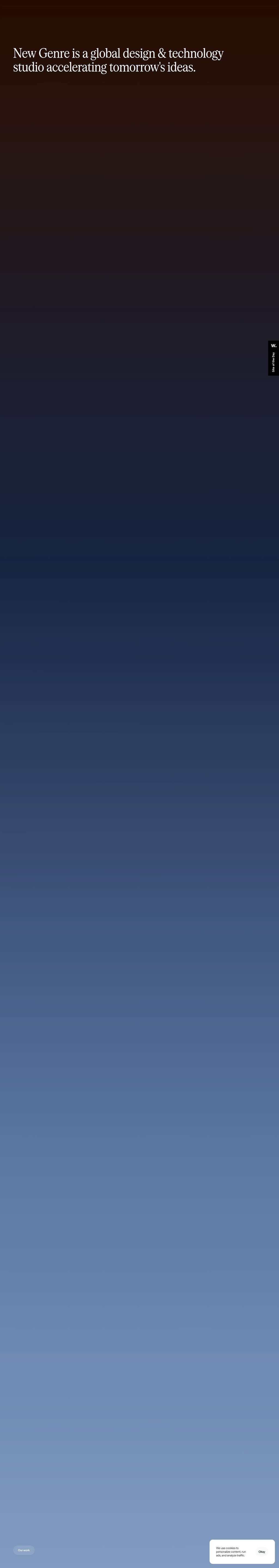 New Genre desktop landing page