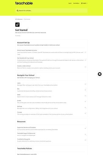 Teachable landing page