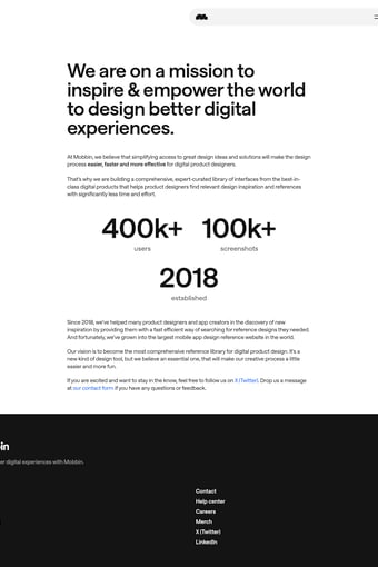 mobbin.com landing page