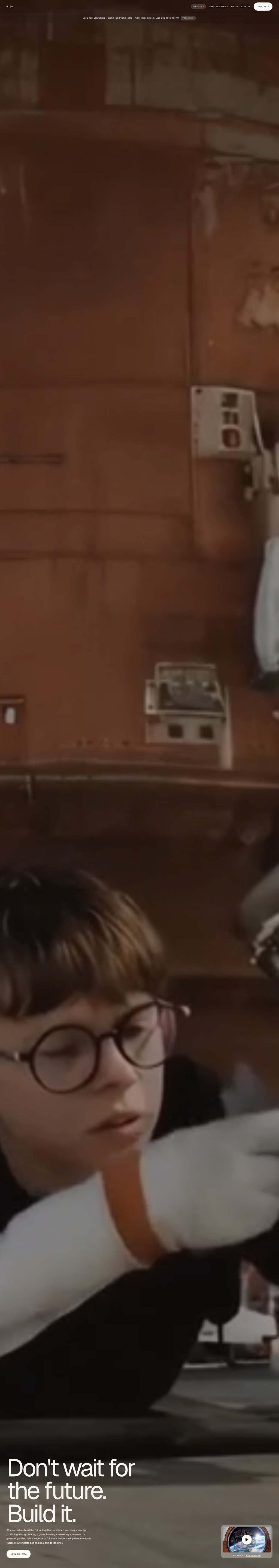 B150 desktop landing page