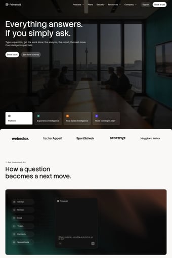 Primefold — All the layers, one intelligence landing page