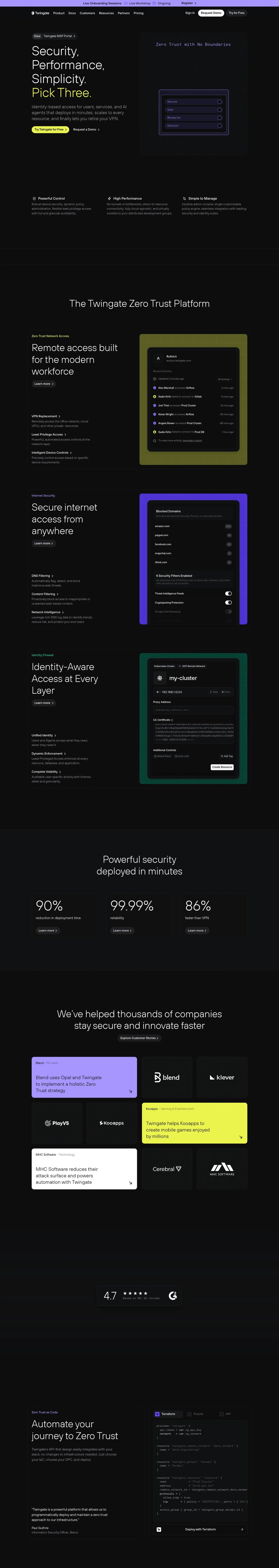 Twingate: It's time to ditch your VPN desktop landing page
