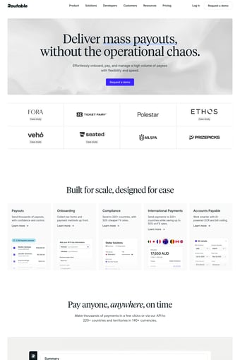 Routable: Mass Payouts, Vendor Management, and AP Automation | Routable landing page
