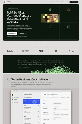 LocalCan: Public URLs for developers, designers and agents landing page