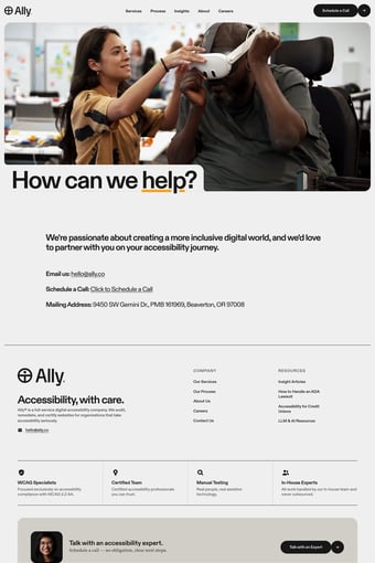WCAG & ADA Accessibility Compliance | Ally landing page