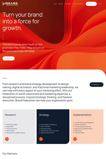 Brand Federation: Strategic Consultancy for Brands landing page