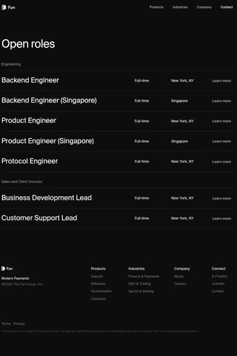 Fun landing page