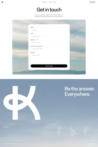 Keytail landing page