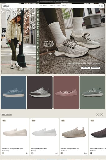 The World’s Most Comfortable Shoes landing page