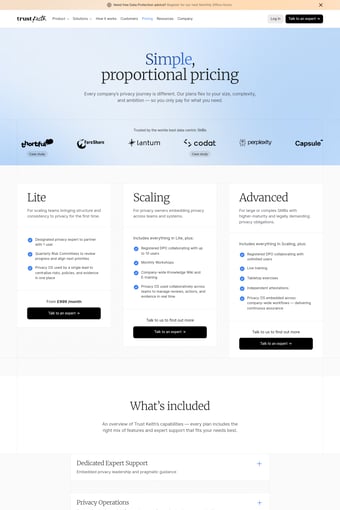 Trust Keith landing page