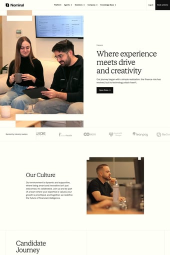 Nominal | Agentic AI Platform That Runs Your Accounting landing page