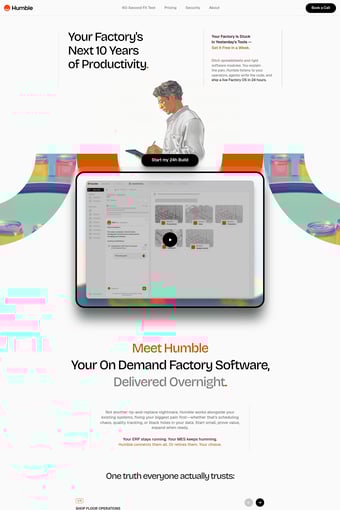 Humble Operations landing page