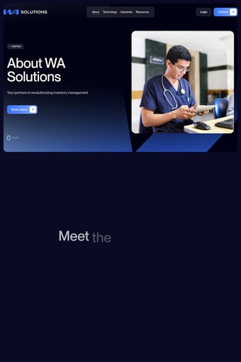 WA Solutions landing page
