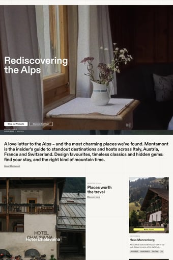 Home | Montamont: Rediscover the Alps landing page