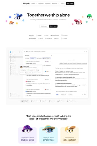 Cycle landing page
