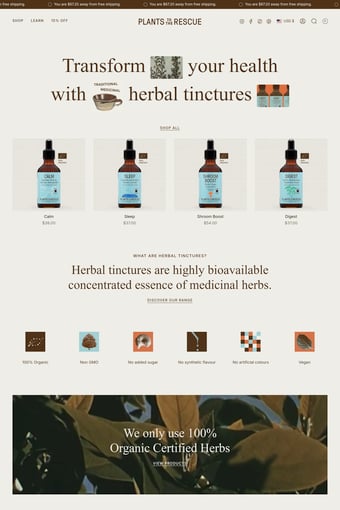 Plants to the Rescue landing page