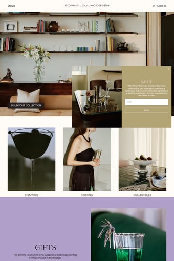 Sophie Lou Jacobsen landing page