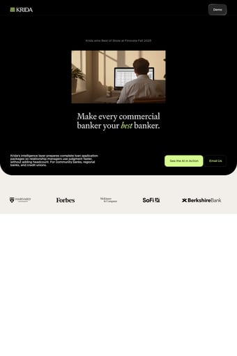 Krida AI, Inc. landing page